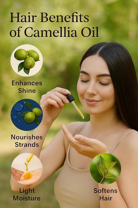 Pure Carrier and Essential Oils for Skin Care, Hair, Body Moisturizer for Face-Anti Aging Skin Care (Camellia Oil Organic, 4oz)