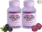 Lemme Debloat - Digestive & Gut Health Gummies with 2 Clinically Studied Probiotics & Prebiotic, Vegetarian, Gluten Free, Non GMO, BlackBerry Flavor (60 Count) (Pack of 2)