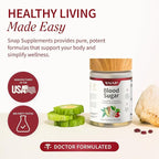 Snap Supplements Blood Sugar Blend with Berberine, CoQ10, Cinnamon, and Gymnema to Support Already Healthy Blood Sugar, Metabolic Health and Energy, Sugar Free, 60 Capsules (Packaging May Vary)