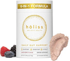 Daily Gut Health Kit – 6-in-1 All Natural Supplement, Bloat & Gas Aid, GI Lining Repair, IBS Support – Lemon Balm, L-Glutamine, PepZinGI, Mixed Berry, 30 Servings, Electric Mixer & Spoon