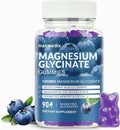 Magnesium Glycinate Gummies 1000mg, Sugar Free Magnesium Potassium Supplements Chewable for Adults with L-Threonate for Sleep, Body Support and Relaxation,90 Blueberry Gummies