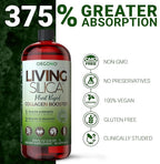 Living Silica ORGONO Plant-Based Collagen Booster | Horsetail Extract & Rosemary | Supports Collagen & Elastin for Joint & Bone Health, Glowing Skin, Strong Hair & Nails | 33.85 Fl Oz