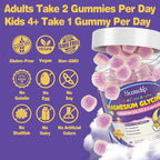 Magnesium Glycinate Gummies 400mg for Kids and Adults - Liposomal Magnesium Supplement with D3, K2 and Calcium for Sleep, Calm and Bones, Melatonin-Free, Sugar-Free, Strawberry Flavor, 60 Gummies
