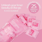 Air Jungles Makeup Remover Wipes Singles 25 Count (Pack of 2), Extra Large 6" x 8", Fragrance-Free, Removes Makeup and Oil, Ultra-Soft Cleansing Wipes, Alcohol Free
