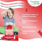 Magnesium Glycinate Gummies 500mg | Relaxation Calm Magnesium Gummies | Sugar-Free | Non-GMO | Gluten-Free | Vegan-Friendly for Adults & Kids (60 Raspberry Gummies)