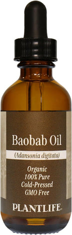 Plantlife Baobab Carrier Oil - Cold Pressed, Non-GMO, and Gluten Free Carrier Oils - for Skin, Hair, and Personal Care - 2 oz