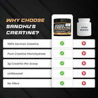 Sandhu's Creapure German Creatine Monohydrate Powder Supplements for Men & Women, Unflavored, 60 Servings (Pack of 1), 10.58 Oz, Sport Supplement Supports Lean Muscle Building