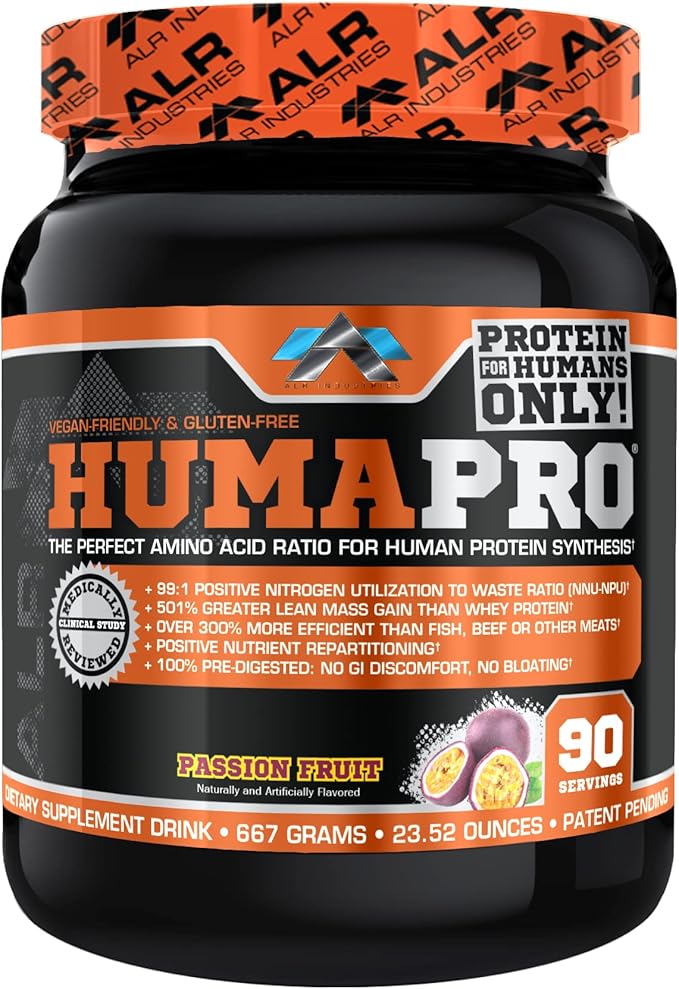HumaPro Essential Amino Acid Formula | EAA Protein Supplement | Supports Muscle Recovery & Performance | Vegan, Gluten Free | | 90 Servings (Passion Fruit)