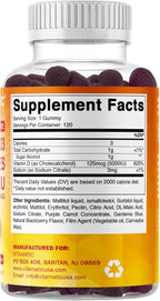 Vitamatic Sugar Free Vitamin D3 5000 IU - 120 Gummies - Great Taste - Healthy Bones, Mood & Immune System Function - Non-GMO - 120 Servings (5000 IU)
