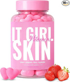 Skin Gummies for Women & Teens – Beauty Vitamin Gummy with Sea Moss, Multi Collagen Peptides, CoQ10, Retinol, Vegan Colostrum, L-Glutathione & Antioxidants for Hydrated, Clear, Acne Free, Glowing Skin