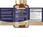 2Pack 2000MG Complete Binder Detox+ Activated Charcoal, Zeolite, Bentonite Clay, NAC, Milk Thistle, Probiotic, All-in-1 Detox & Cleanse Supplement, Liver & Gut Support, 240 Capsules