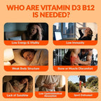 WEEVIT Vitamin D3 B12 Gummies, Vitamin D 10000IU & 500mcg Methyl B12 with Vitamin A, C, K, Calcium, Magnesium, Zinc for Women & Men, Support Eye, Bone, Energy