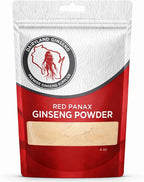 Red Panax Ginseng Powder with Natural Ginsenosides (4 oz)- Supports Healthy Energy, Vitality, Mood and More, Korean Panax Ginseng Root Powder for Smoothies, Coffee or Drinks (1 Pack)