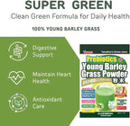 YAMAKAN Young Barley Grass Powder with Added Greens & Fiber Blend for Women & Man, Super Greens Powder with Grass Juice & Fiber for Inner Balance, Made in Japan, 7 Portable Sachets
