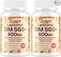 Liposomal DIM SGS Supplement - Estrogen Supplements for Women & Men Contains Sulforaphane Glucosinolate, Vitamin E, Pomegranate Fruit - Support Detox and Antioxidant (2 Pack)
