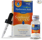 Hyalogic Synthovial Seven Liquid Hyaluronic Acid – Vegan Oral Joint & Skin Supplement, High Molecular Weight, Pure Hydration Support Supplements, 1 oz (2 Pack)