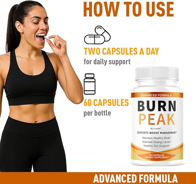 (3 Pack) Burn Peak Capsules - Official BurnPeak Weight Pills Advanced Premium Support, All Natural Burn Peak Pink Salt Trick Supplement for Overall Health & Wellness Reviews, 180 Capsules for 3 Months