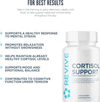Revive MD Cortisol Manager, 90 Vegetarian Capsules - Cortisol Supplement w/Magnesium & L-Theanine Support Health, Focus, Energy, Fatigue, & Adrenal Gland Function - Vegan & Gluten-Free (30 Servings)