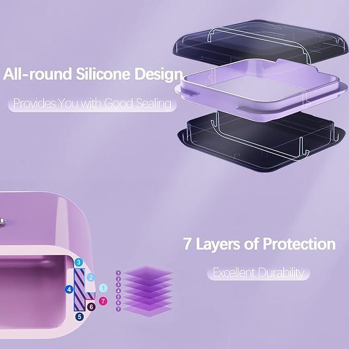 DUBSTAR Small Pill Box,Pill Case,Pill Organizer,Travel Portable Pocket Pill Box Medicine Organizer,Daily Pill Container for Purses Compact Travel Medicine Holder for Vitamins Medication Purple