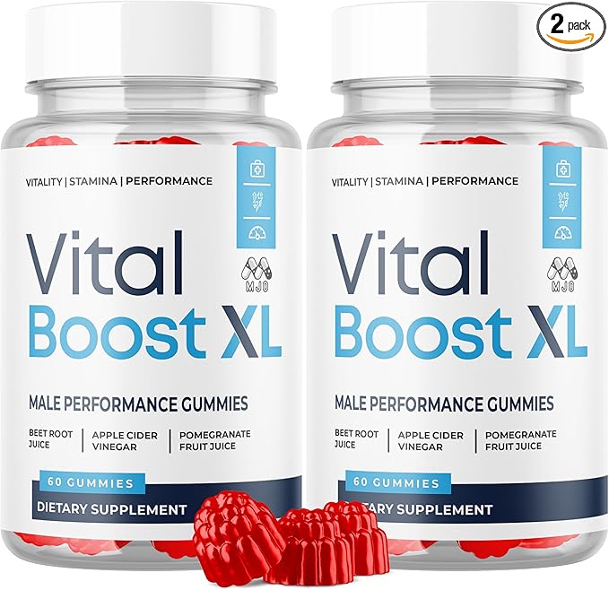 (2 Pack) Vital Boost XL Gummies, Official VitalBoost X L Gummys for Men with All Natural Ingredients, Vital Boost XL Advanced for Wellness Support with Premium Active Lifestyle Vitamins (120 Gummies)