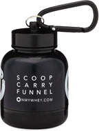 OnMyWhey - Protein Powder and Supplement Funnel Keychain, Portable to-Go Container for The Gym, Workouts, Fitness, and Travel - TSA Approved, Combo 2-Pack w/ 1 Modern & 1 Classic