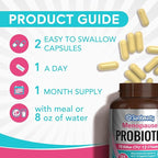 Menopause Probiotic Supplement for Women, 70 Billion CFU, with Akkermansia Muciniphila, Vitamins B6 & D3, Botanicals, for Hormone Balance, Hot Flashes, Night Sweats, Gut Health, 60 Capsules