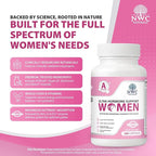 NWC Naturals Ultra-Hormone Support Formula A – Hormone Harmony for Women & Foundational Hormone Balance for Women, 180 Capsules – Cycle & Menopause Support with Organic B-Vitamins & Herbal Extracts