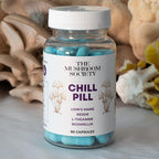 Chill Pill Supplement - Lion’s Mane, Reishi, L-Theanine, Boswellia & Beta-Glucans - Relax, Recover & Recharge - 60 Vegan Capsules