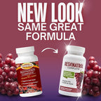Capsules, 60 Count- Resveratrol Supplement Supports Healthy Aging, Heart Health, and Immune Function with Quercetin, Grape Seed Extract, Vitamin D3 and CoQ10
