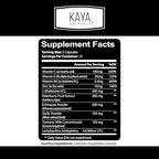 Kaya Naturals Elderberry Immune Support | Vitamins with Zinc and Vitamin C for Adults, Probiotics & Turmeric 1000mg Immune System Booster Sambucus Capsules - 30 Count