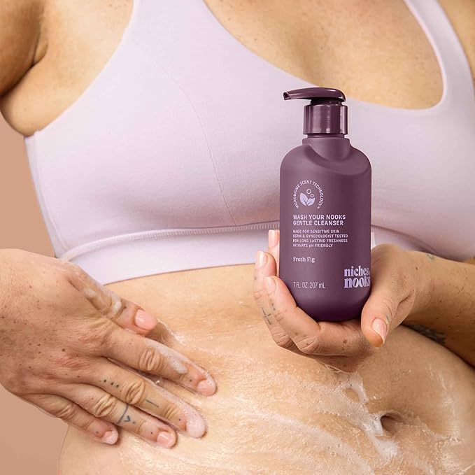 Niches & Nooks Gentle Nooks Cleanser – Fresh Fig – pH Balanced Feminine Wash, Intimate Cleanser for Women, Lightly Scented, Sensitive Skin Friendly – 7 oz
