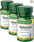 Nature's Bounty Melatonin,100% Drug Free Sleep Aid,Promotes Relaxation and Sleep Health,1mg,180 Tablets,(Pack of 3)