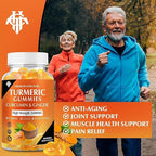 Turmeric Curcumin Gummies (3 Pack) - Turmeric Curcumin Supplements with Ginger & Black Pepper Gummies for Immune Muscle Support Healthy Skin - Vegan, Gluten Free, Low Sugar - for Adults