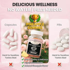 Premium Feminine Balance Gummies, for Women's Ph Health, Vaginal Wellness Support, Immune Support, Energy Support, Hawaiian Pineapple, Vegan Gluten-Free, 60 Gummies