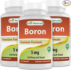 Best Naturals Boron Supplements 5 mg 240 Tablets (240 Count (Pack of 3))