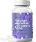 Magnesium Glycinate 275mg Melatonin 5mg L-Theanine 200mg GABA 100mg Capsules - Full Rest Nighttime Bedtime Support Supplement for Men Women - Vegan Sugar-Free Gluten-Free