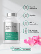 Horbäach Hyaluronic Acid Capsules | 250 mg | 240 Count | Non-GMO and Gluten Free Supplement
