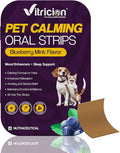 Calming Oral Strips for Dogs & Cats | Fast Acting Pet Anxiety Relief with L-Theanine, Chamomile, Tryptophan & Melatonin Behavioral Support for Travel, Fireworks, Thunderstorms 30 Oral Strips