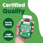 Super Greens Gummies - Green Superfoods Supplement with Spinach, Broccoli, Kale, Beet Root, Elderberry for Immunity Support - Fruit and Vegetable Supplement - Watermelon Flavor, 60 Gummies