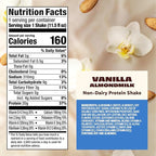 Premier Protein Non-Dairy Plant Based Almondmilk Protein Shake, Vanilla, 20g Protein, 5g Sugar, 11.5 Fl oz, 12 Count