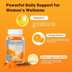 DEWANG Feminine Balance Gummies – Daily pH Balance & Vaginal Health Support, Probiotics for Womens Odor & Confidence Pineapple Flavor Vegan & Sugar-Free (Orange)