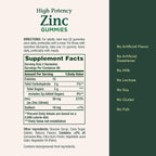 Nature’s Bounty Zinc Gummies, Immune Support Gummies, Supports Skin & Antioxidant Health, Mixed Berry, 30mg, 120 Count