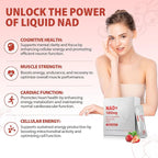 1000mg High-Potency NAD Liquid Supplement, Nicotinamide Riboside & Resveratrol with PQQ, Boosts Cellular Energy, Focus & Healthy Aging - 2 Pc