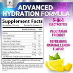Hydration Electrolyte Gummies - Daily Liquid Replenisher Gummy - Electrolyte Multiplier with Minerals, Potassium & Real Salt - Vegan, Non-GMO - Tasty Lemon Flavor Hydration Electrolytes - 120 Gummies