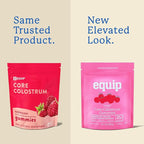 Equip Foods Core Bovine Colostrum Gummies - Delicious 1g Per Seving Grass Fed Colostrum Supplement - Gut Health, Immunity, Recovery, Hair & Skin - 60 Bovine Colostrum Gummies, 30 Servings, Raspberry