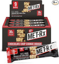 MET-Rx Big 100 Colossal Protein Bars, Chocolate Chip Cookie Dough Meal Replacement Bars, 9 Count (Pack of 1)