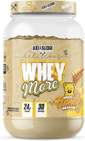Axe & Sledge WHEY More Premium Protein Blend | 24g Protein, Whey Concentrate & Isolate | Prebiotic Fiber for Enhanced Absorption | Creamy, Delicious, Versatile | 30 Servings, Honey Grizzly Graham