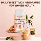 Menopause supplements for women, 120 Billion CFU Probiotic, 13-in-1 Herbs & Botanicals Complex, for Hormone Menopause, Hot Flashes, Night Sweats, Mood Swings, Sleep Disturbances, Vegan, 120 Caps