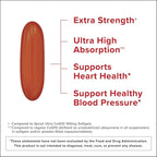 Qunol CoQ10 200mg Softgels, Ultra CoQ10 - Ultra High Absorption Coenzyme Q10 Supplements - Antioxidant Supplement for Vascular and Heart Health & Energy Production - 2 Month Supply - 60 Count