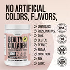 anocin Beauty Collagen Peptides Powder – Hydrolyzed Type I & III, Grass-Fed, Unflavored – Supports Skin, Hair & Nails with Hyaluronic Acid + Vitamin C – Dissolves Easily – 20 g Collagen per Serving